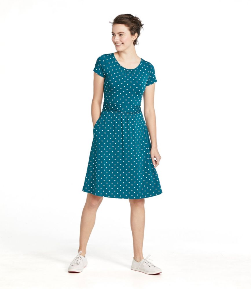 Summer Knit Dress, Scoopneck Print ...